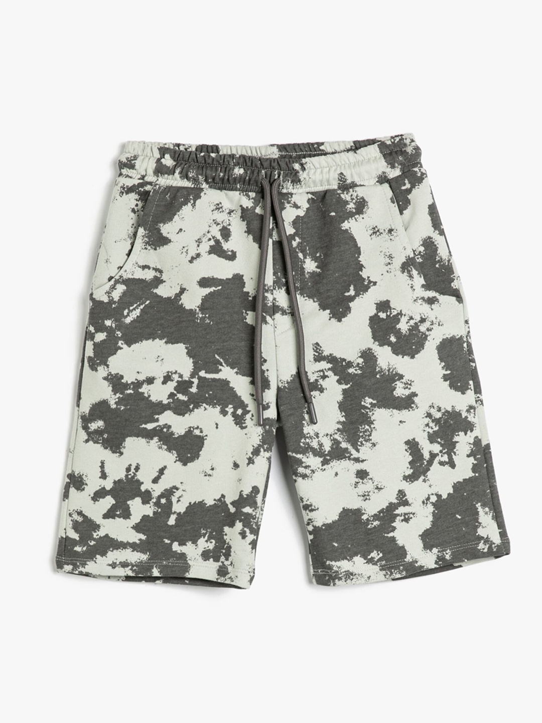 

Koton Boys Printed Mid-Rise Pure Cotton Shorts, Grey
