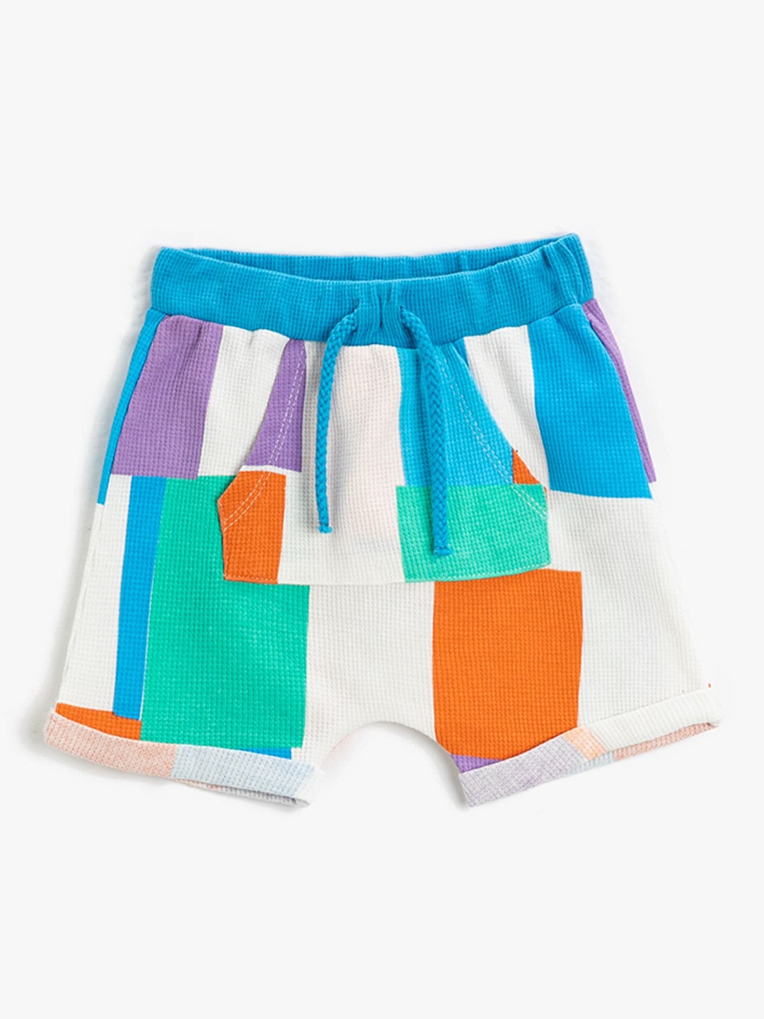 

Koton Infants Boys Printed High-Rise Shorts, Blue