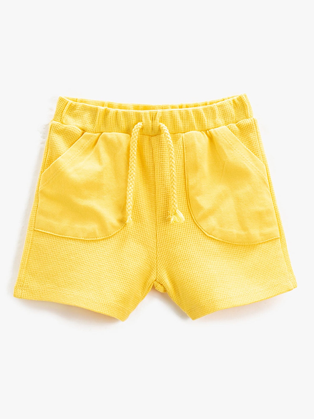

Koton Boys Pure Cotton Mid-Rise Shorts, Yellow