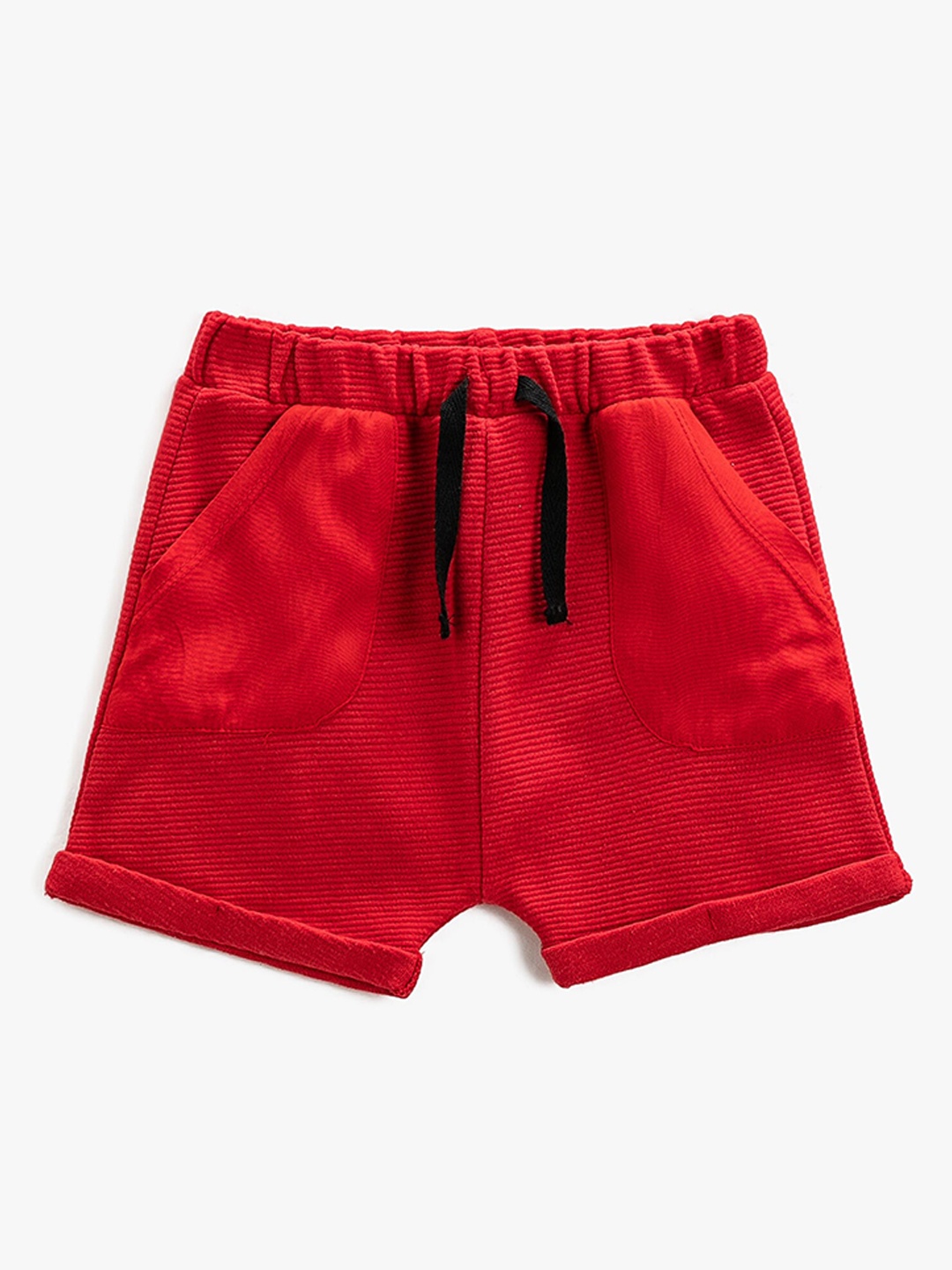 

Koton Boys Mid-Rise Pure Cotton Shorts, Red