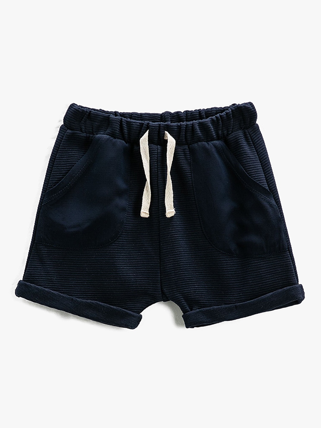 

Koton Boys Mid-Rise Pure Cotton Shorts, Navy blue