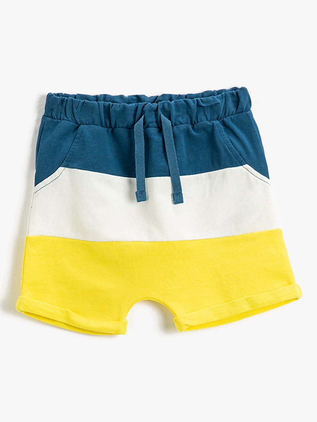 

Koton Boys Striped Pure Cotton Shorts, Blue