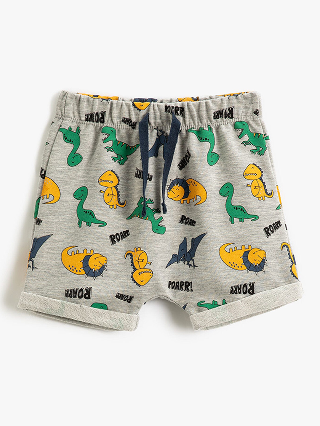 

Koton Infants Boys Conversational Printed Mid-Rise Shorts, Grey