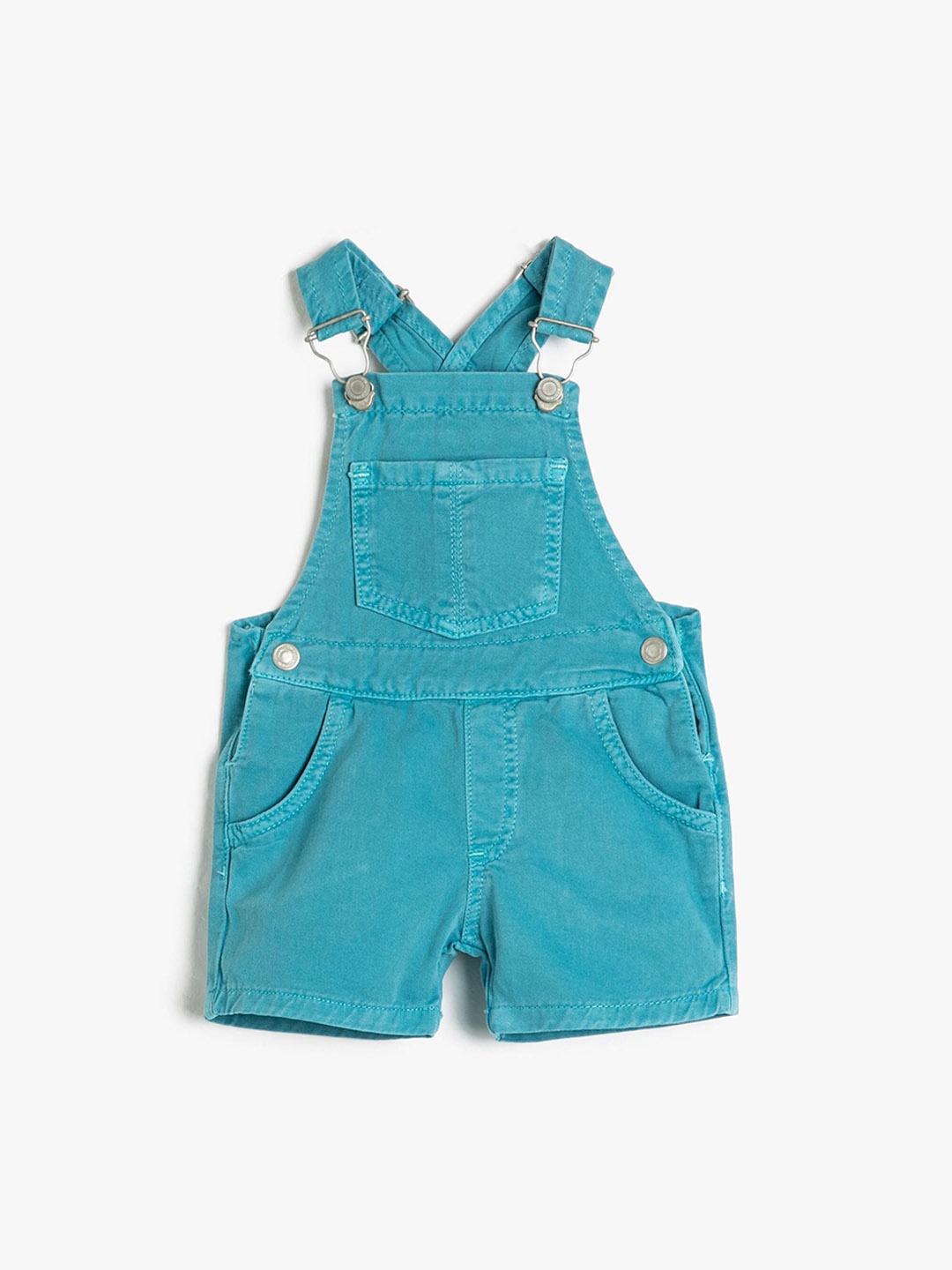

Koton Infants Boys Self Design Pure Cotton Dungarees, Blue