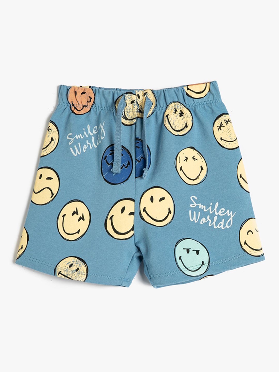 

Koton Infants Boys Conversational Printed Pure Cotton Shorts, Blue