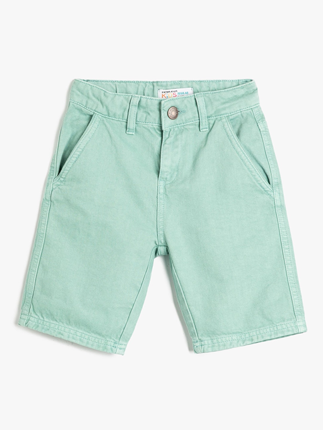 

Koton Boys Mid-Rise Pure Cotton Shorts, Green