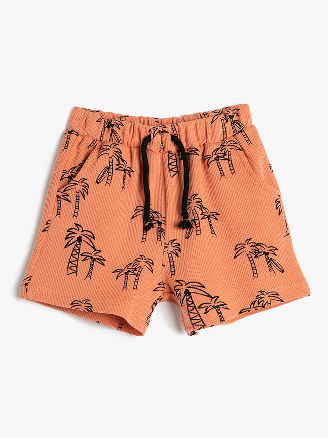 

Koton Boys Floral Printed Mid-Rise Pure Cotton Shorts, Orange