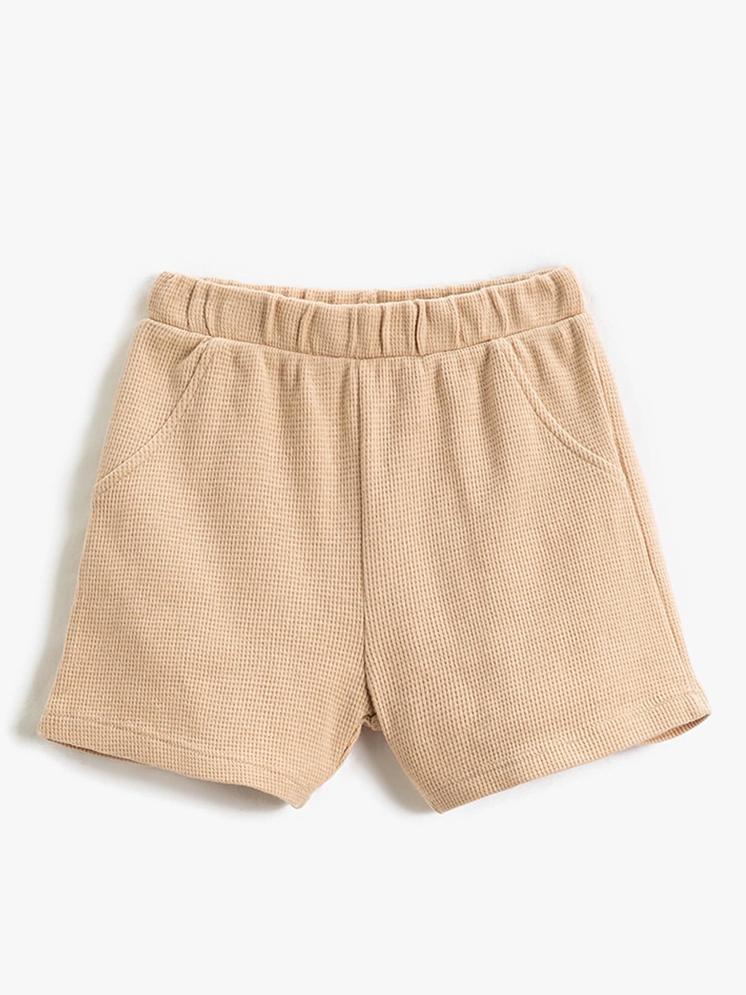 

Koton Boys High-Rise Pure Cotton Shorts, Beige