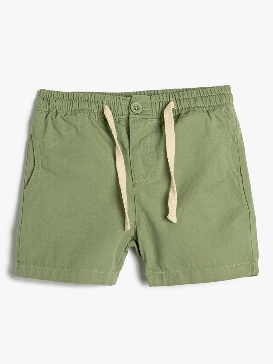 

Koton Boys Mid Rise Pure Cotton Shorts, Green
