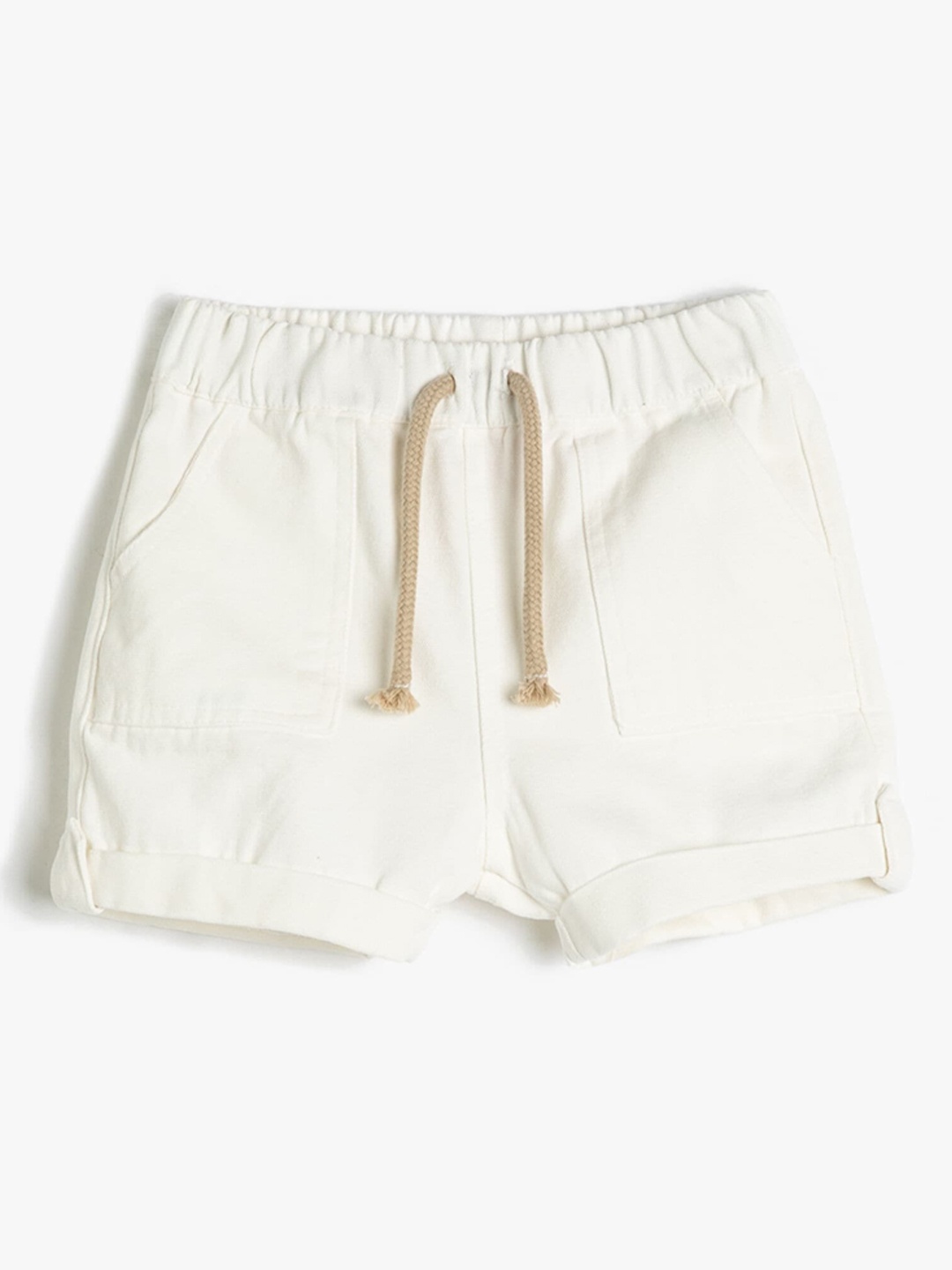

Koton Boys Mid Rise Pure Cotton Shorts, White