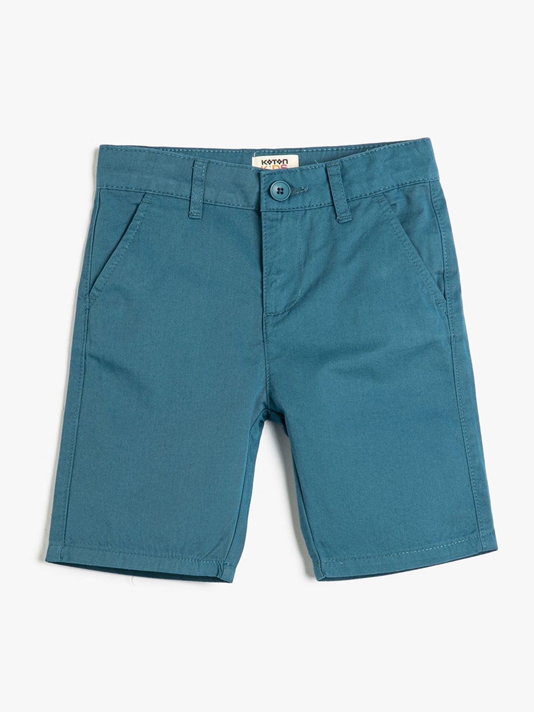 

Koton Boys Mid Rise Pure Cotton Chino Shorts, Teal