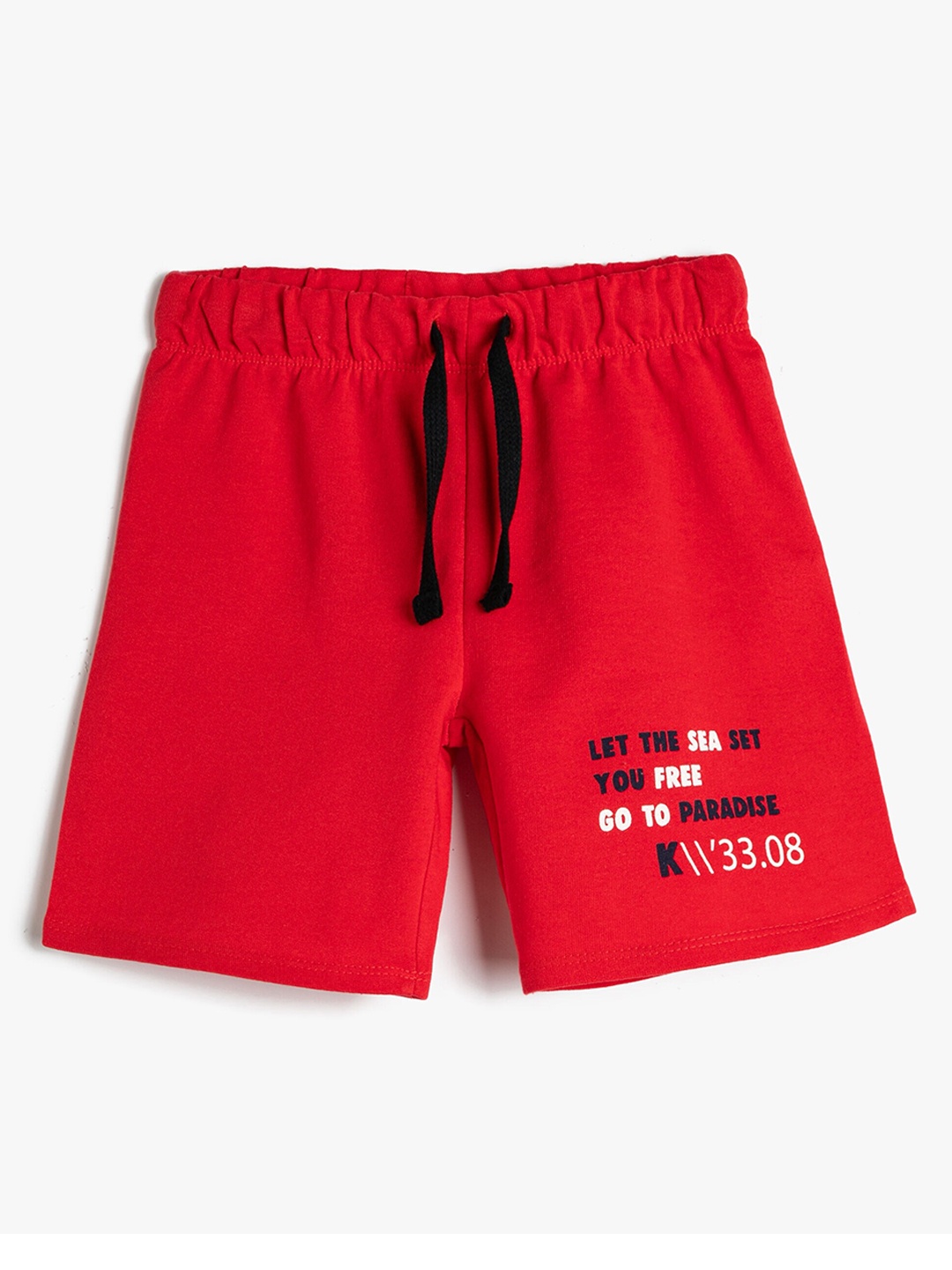 

Koton Boys Typography Printed Mid Rise Shorts, Red