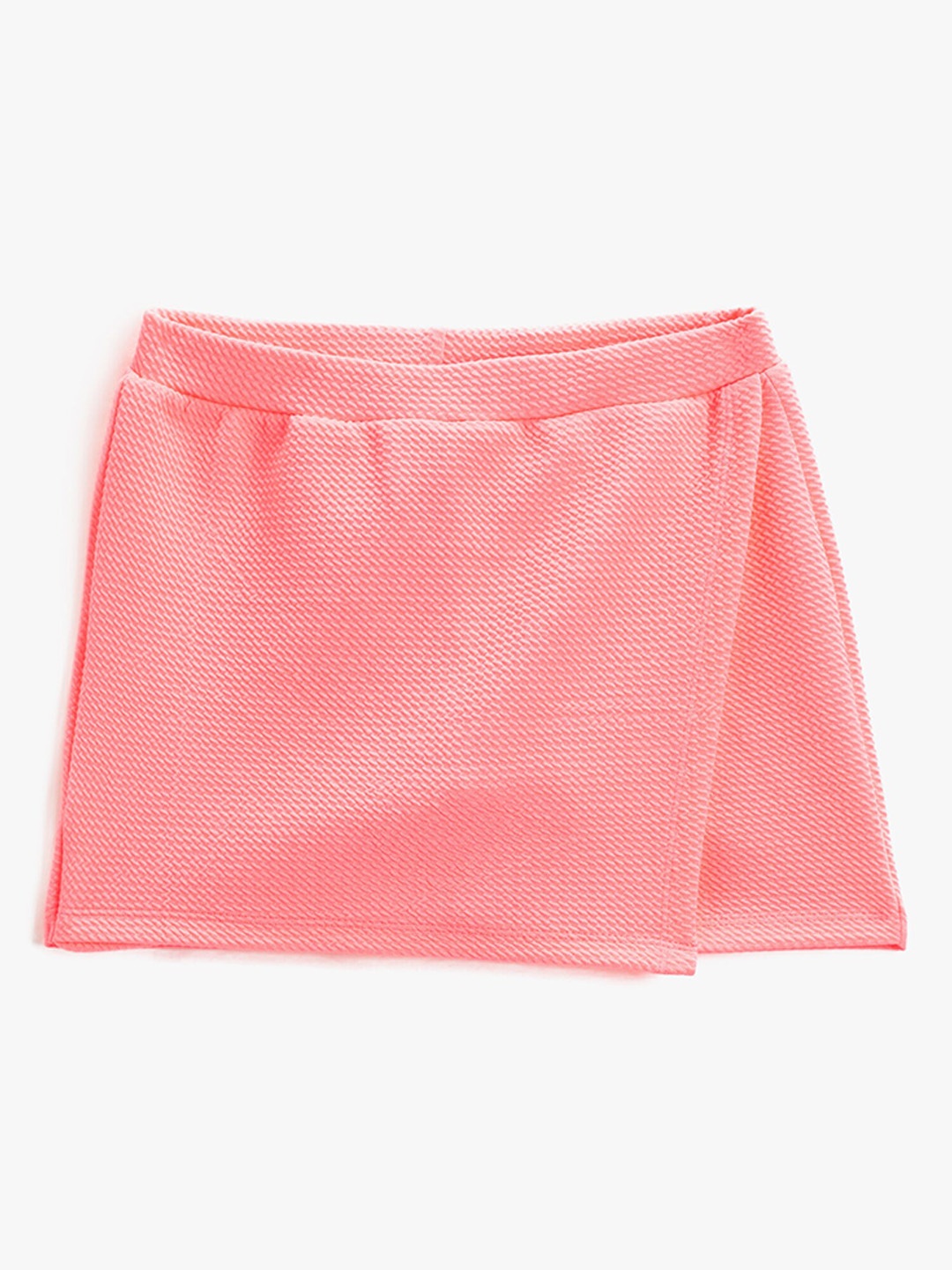 

Koton Girls Self Design Mini Skort Skirt, Pink