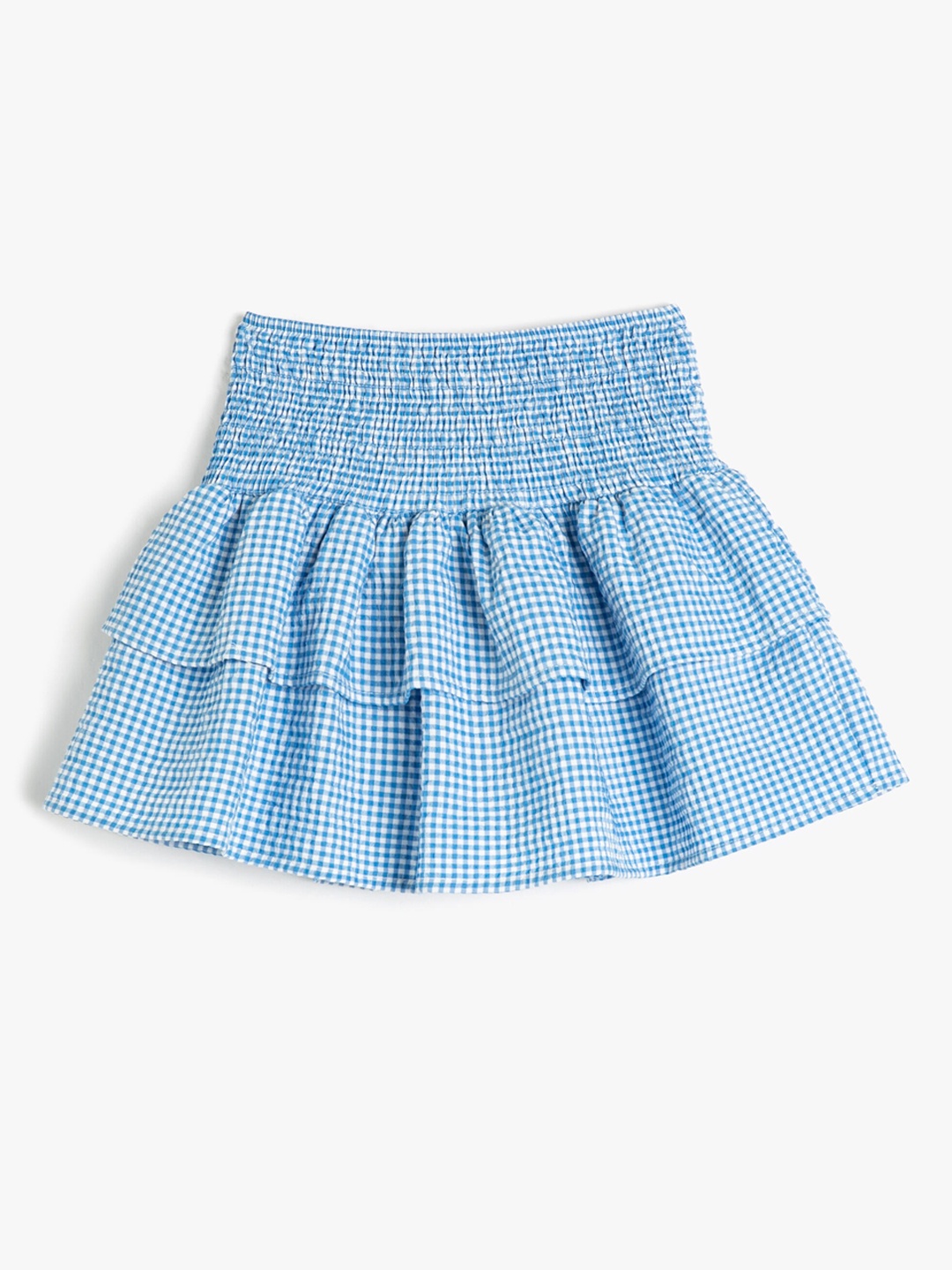 

Koton Girls Checked Flared Mini Skirt, Blue