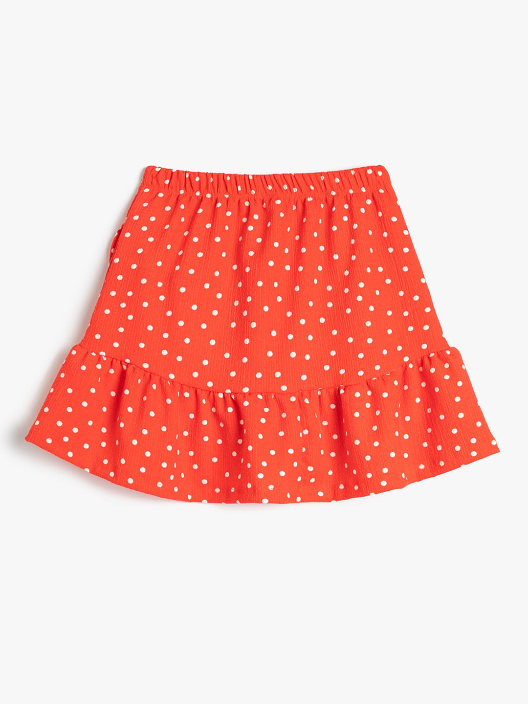 

Koton Girls Polka Dots Printed A-Line Knee Length Skirt, Red