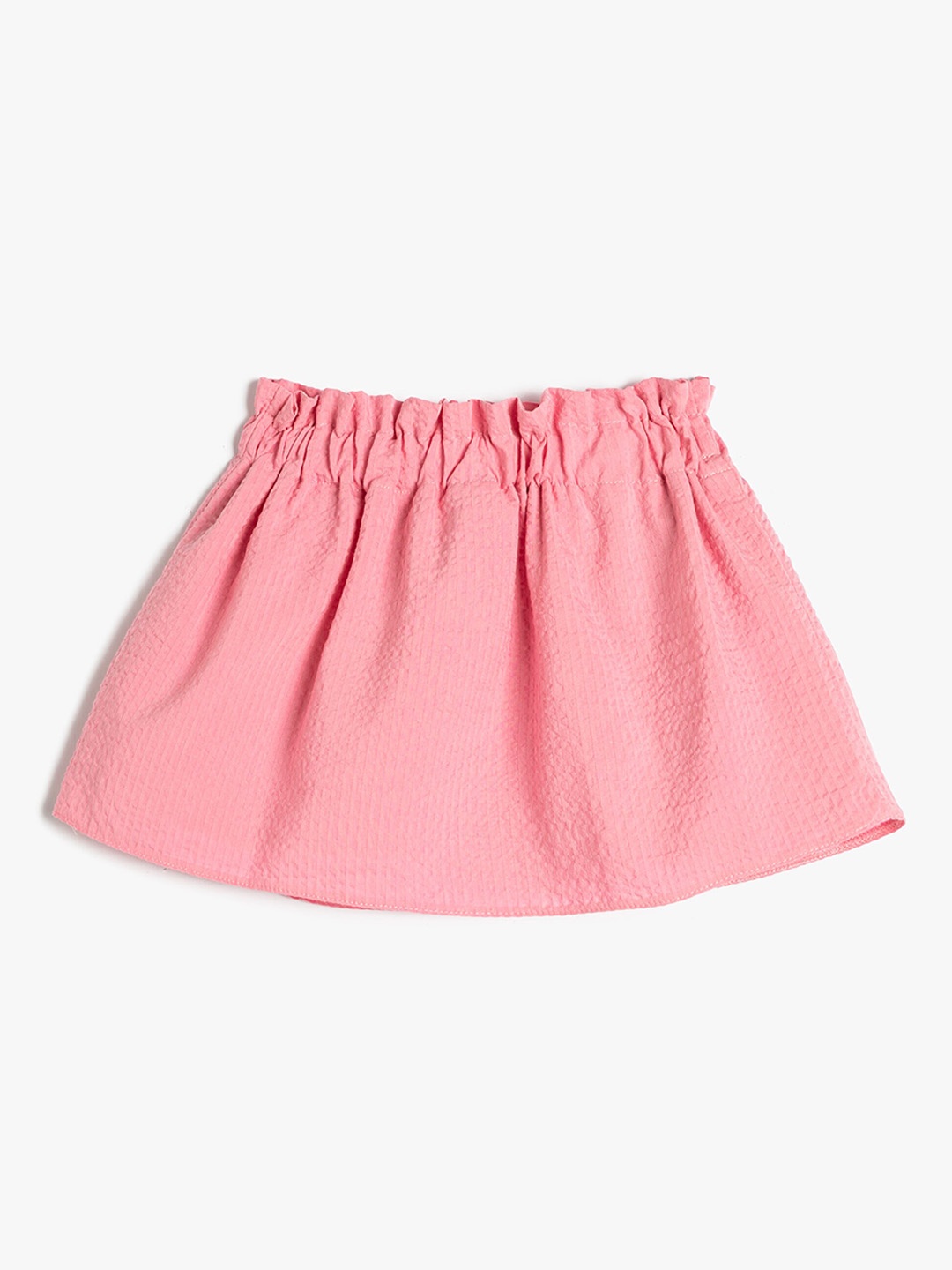 

Koton Girls Textured Gathered Detailed A-Line Mini Skirt, Pink