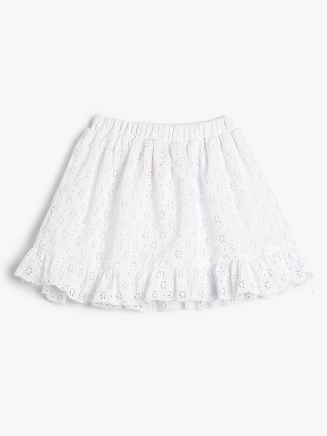 

Koton Infants Girls Self-Design A-Line Mini Skirt, White