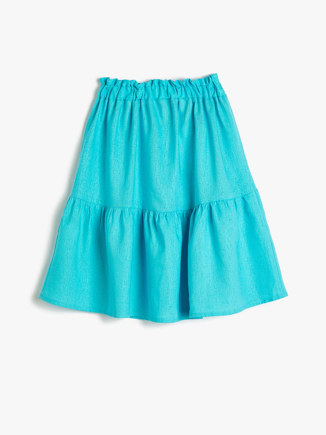 

Koton Girls Tiered Midi A-Line Skirt, Blue