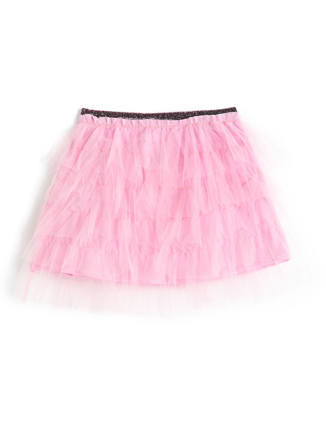 

Koton Girls Mini Tulle Tiered Skirt, Pink