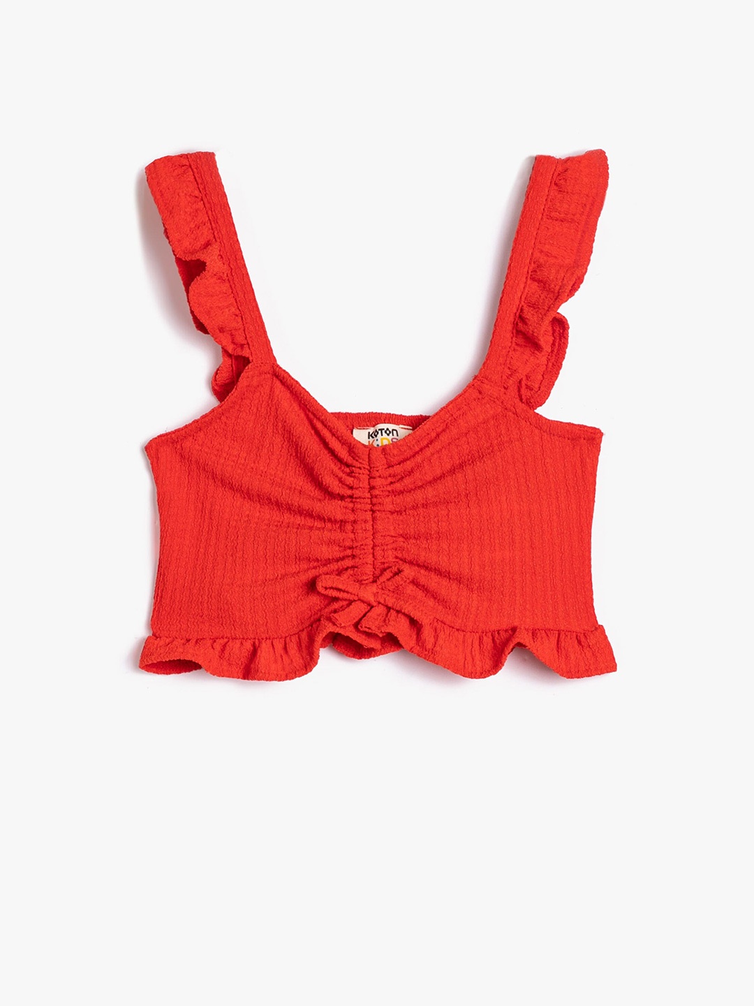 

Koton Girls Tie Up Sleeveless Top, Red