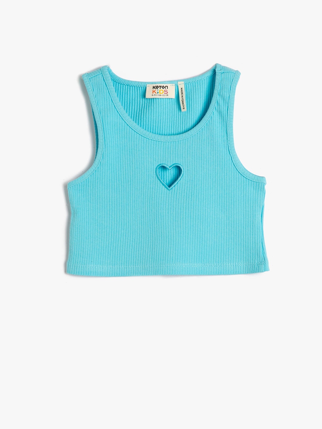 

Koton Girls Sleeveless Cut Out Top, Blue