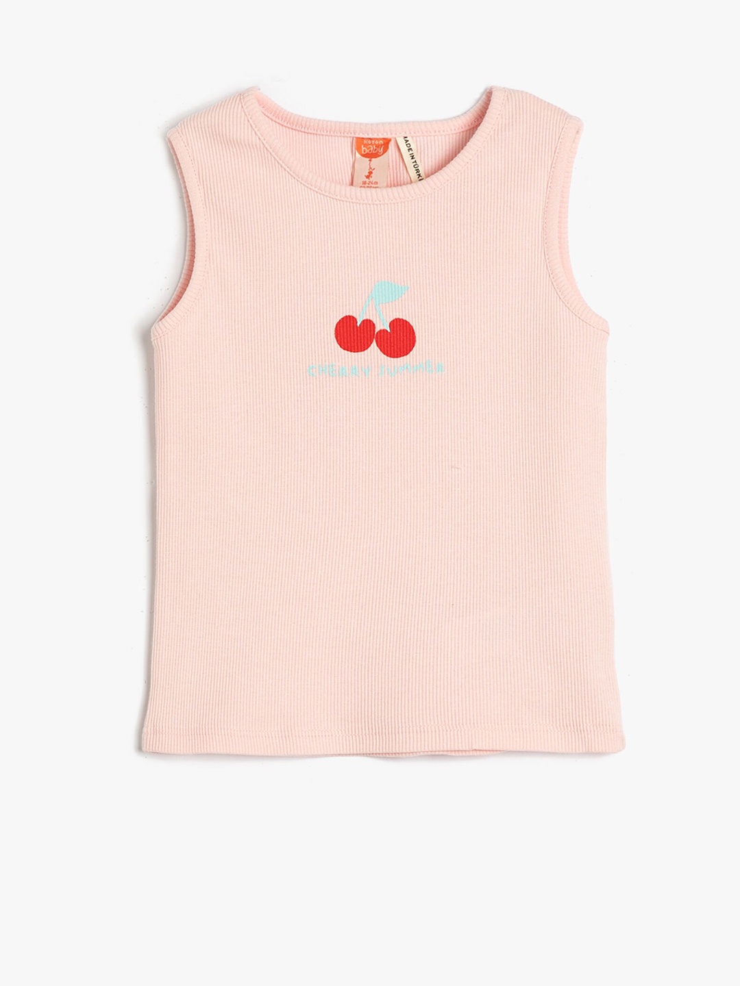 

Koton Infants Girls Ribbed Sleeveless Top, Pink