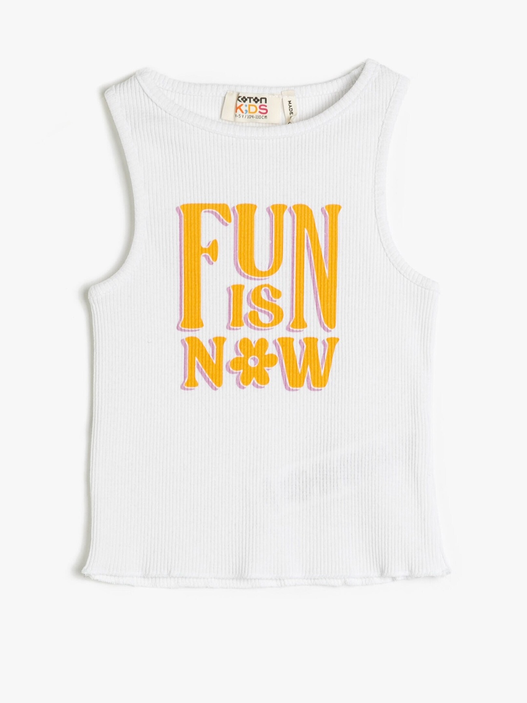 

Koton Girls Typography Print Top, White