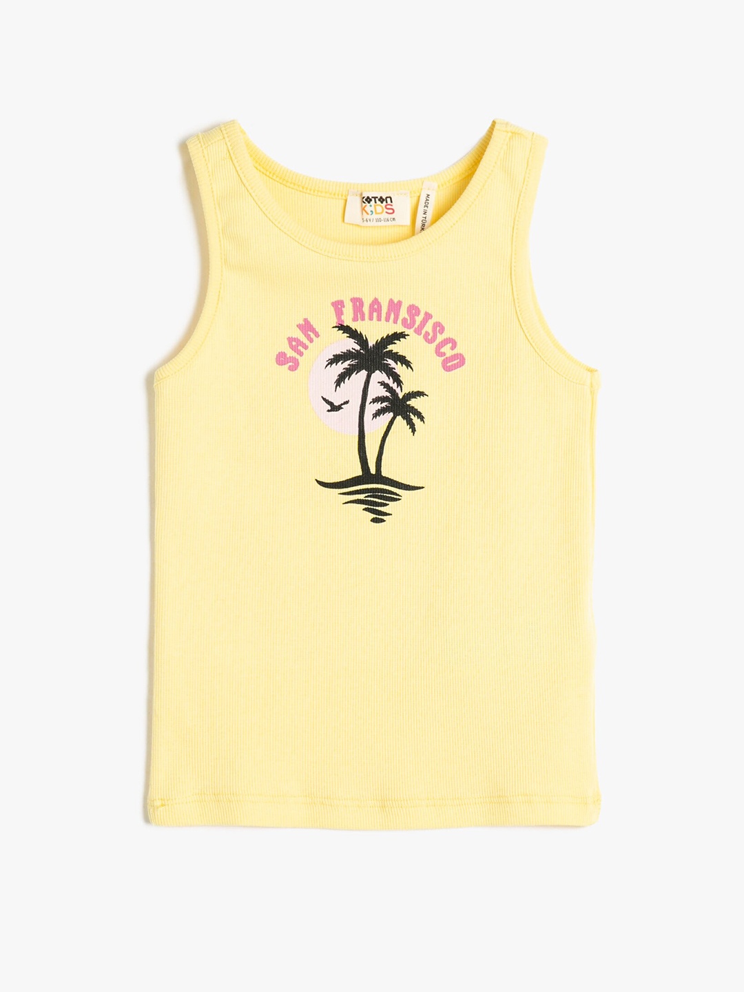 

Koton Girls Conversational Print Tank Top, Yellow