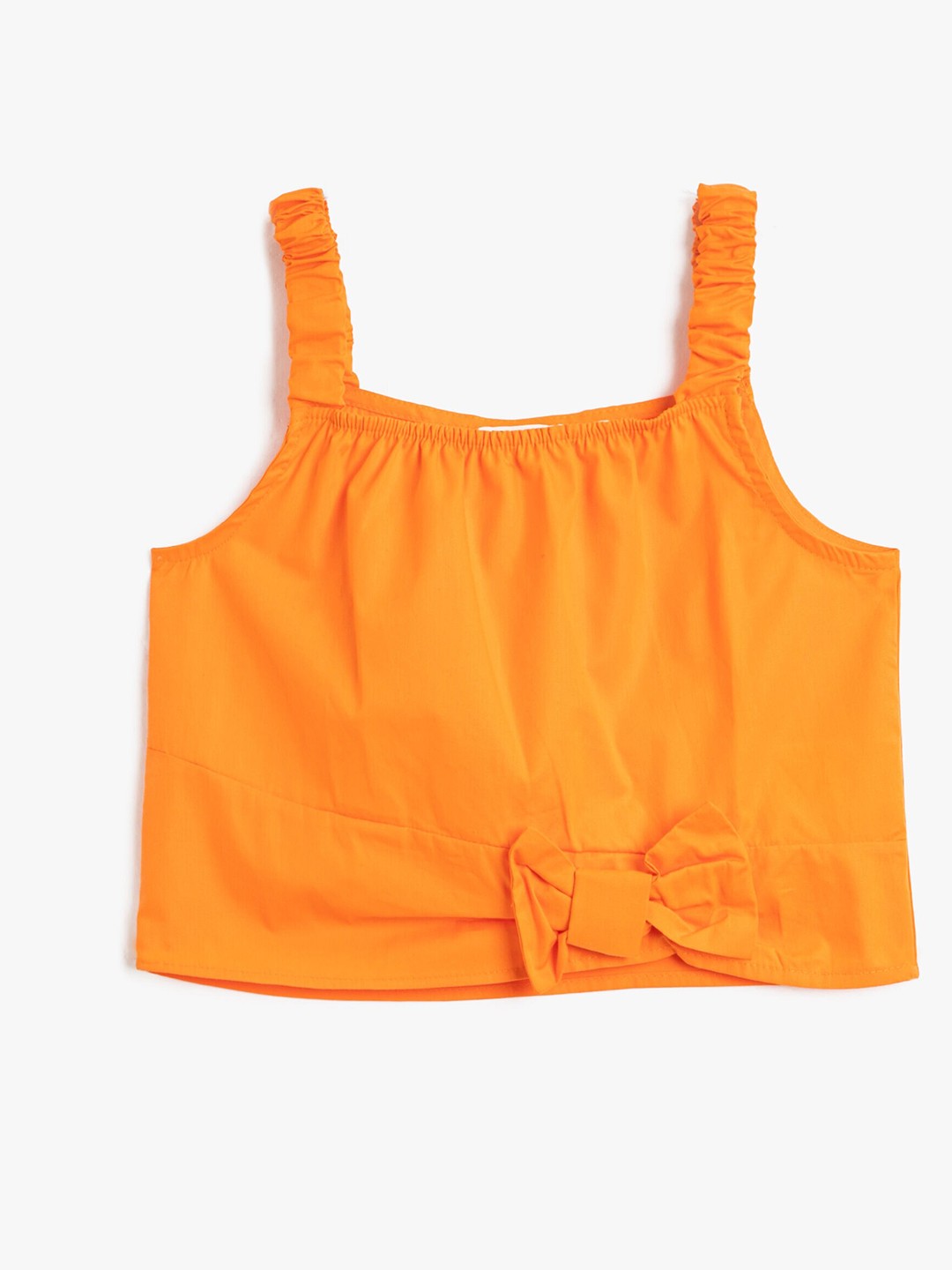 

Koton Girls Square Neck Crop Top, Orange