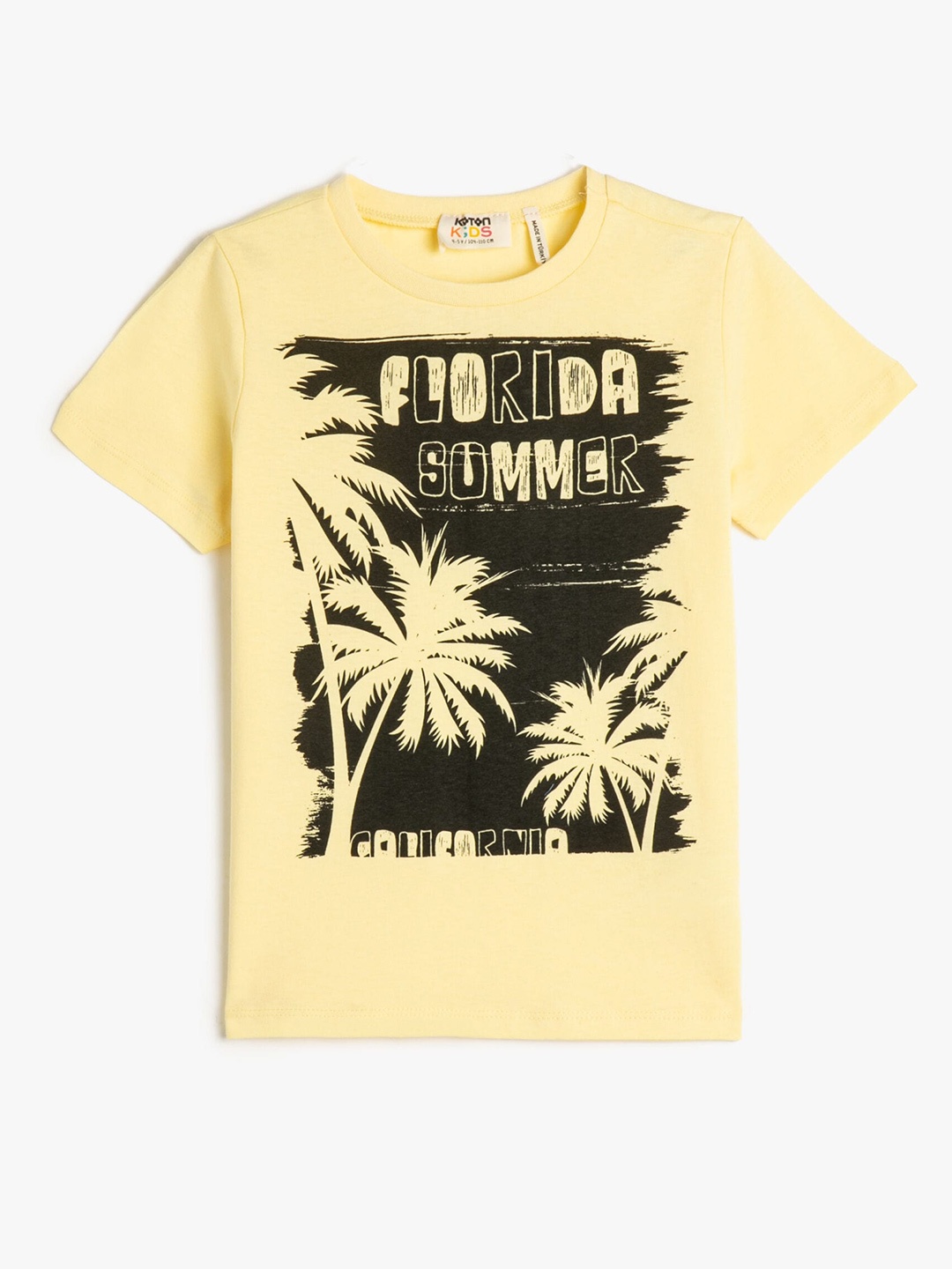 

Koton Boys Graphic Printed Pure Cotton T-shirt, Yellow