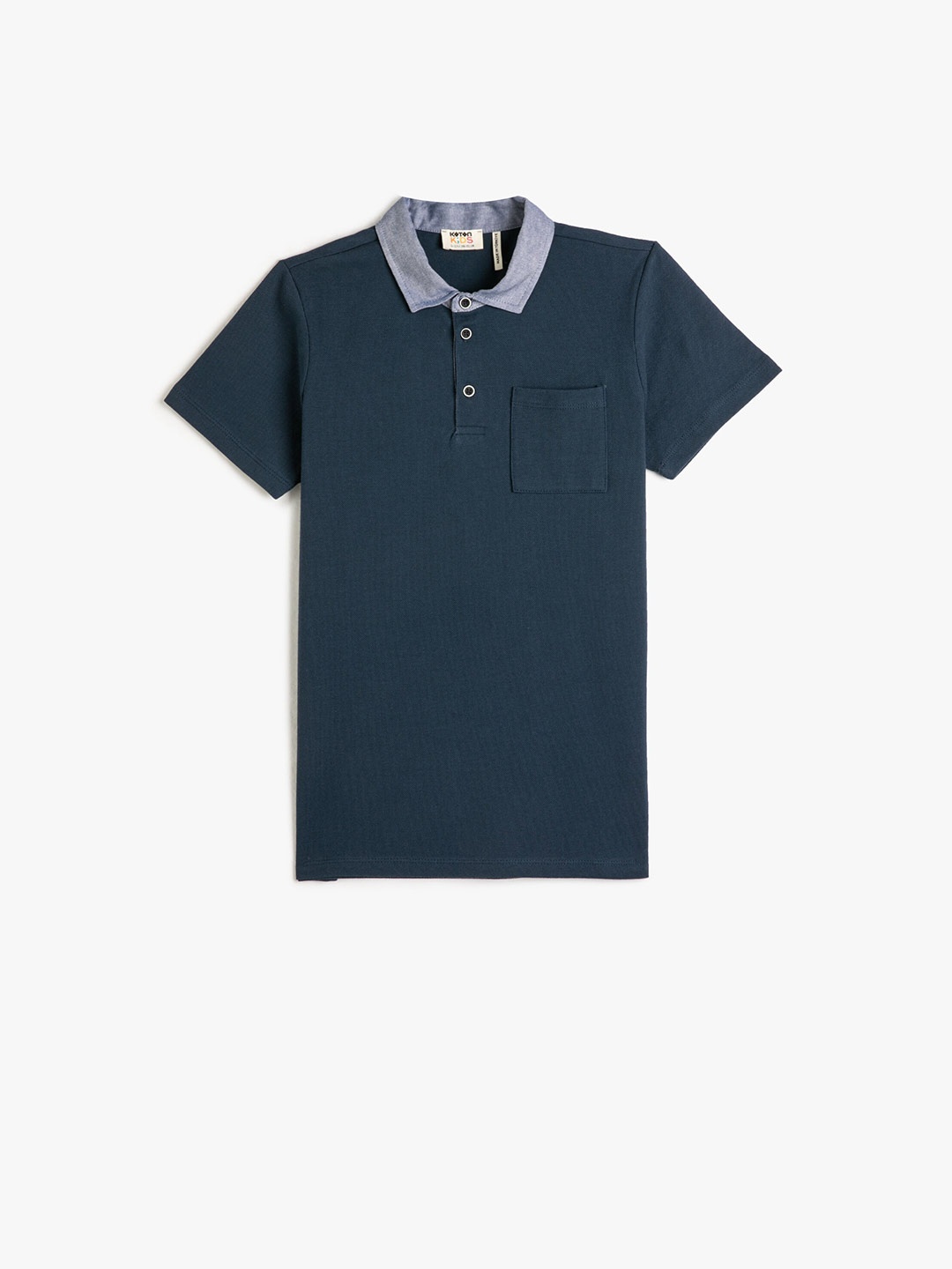 

Koton Boys Polo Collar Pure Cotton T-shirt, Navy blue