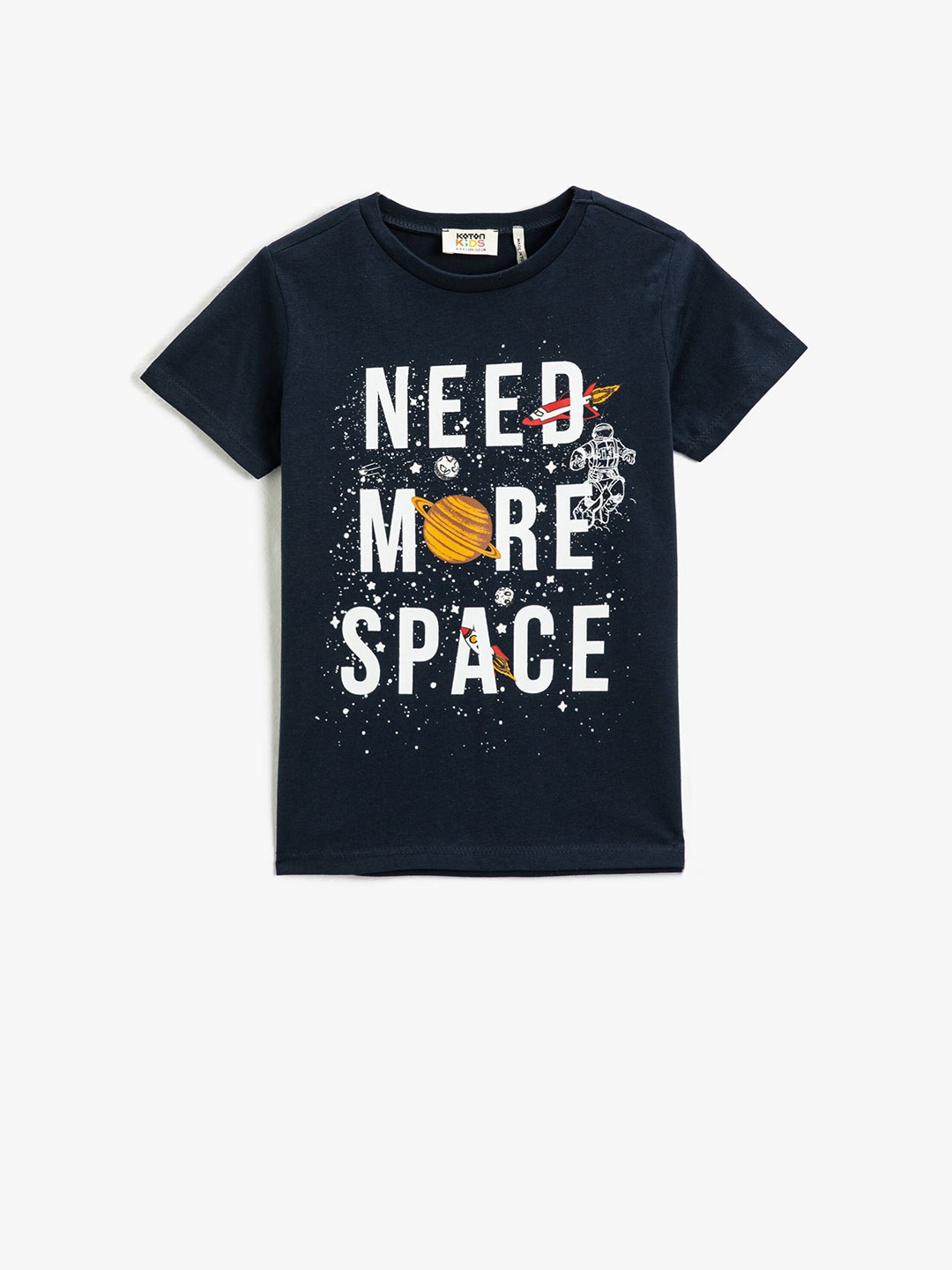 

Koton Boys Typography Printed Round Neck Cotton Regular T-shirt, Violet