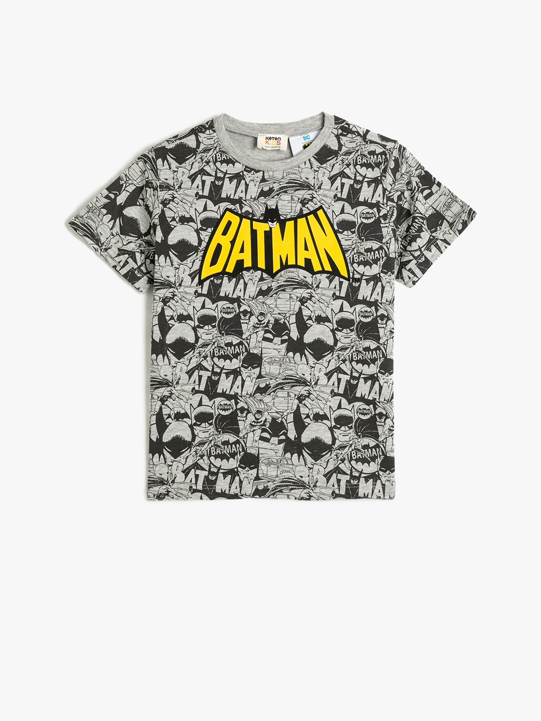 

Koton Boys Humour And Comic Batman Printed T-shirt, Grey