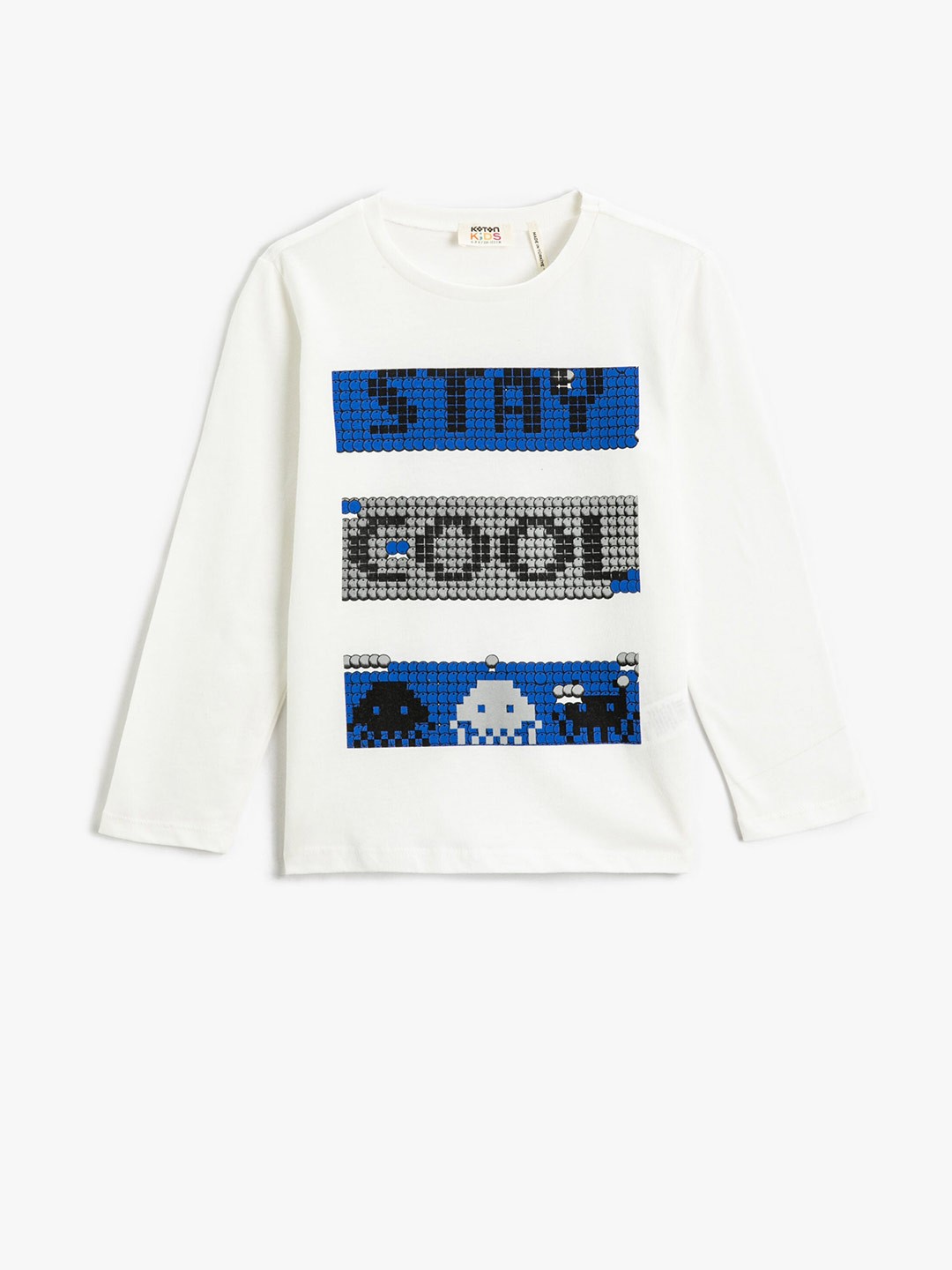 

Koton Boys Typography Pure Cotton Printed T-shirt, Off white