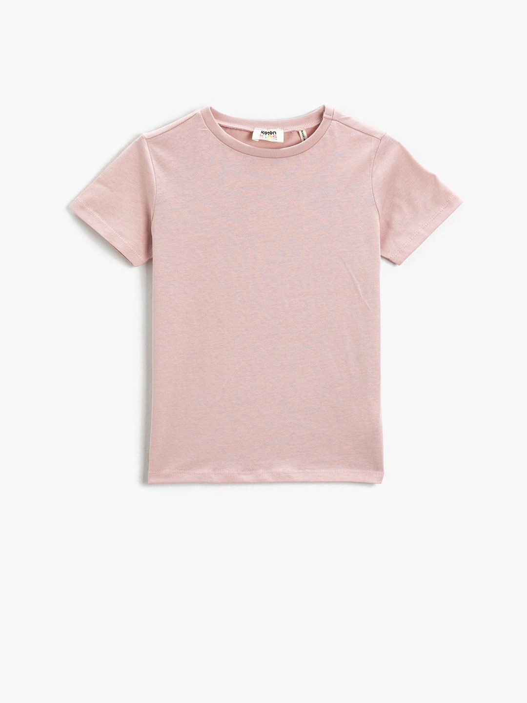 

Koton Boys Round Neck Pure Cotton T-shirt, Pink