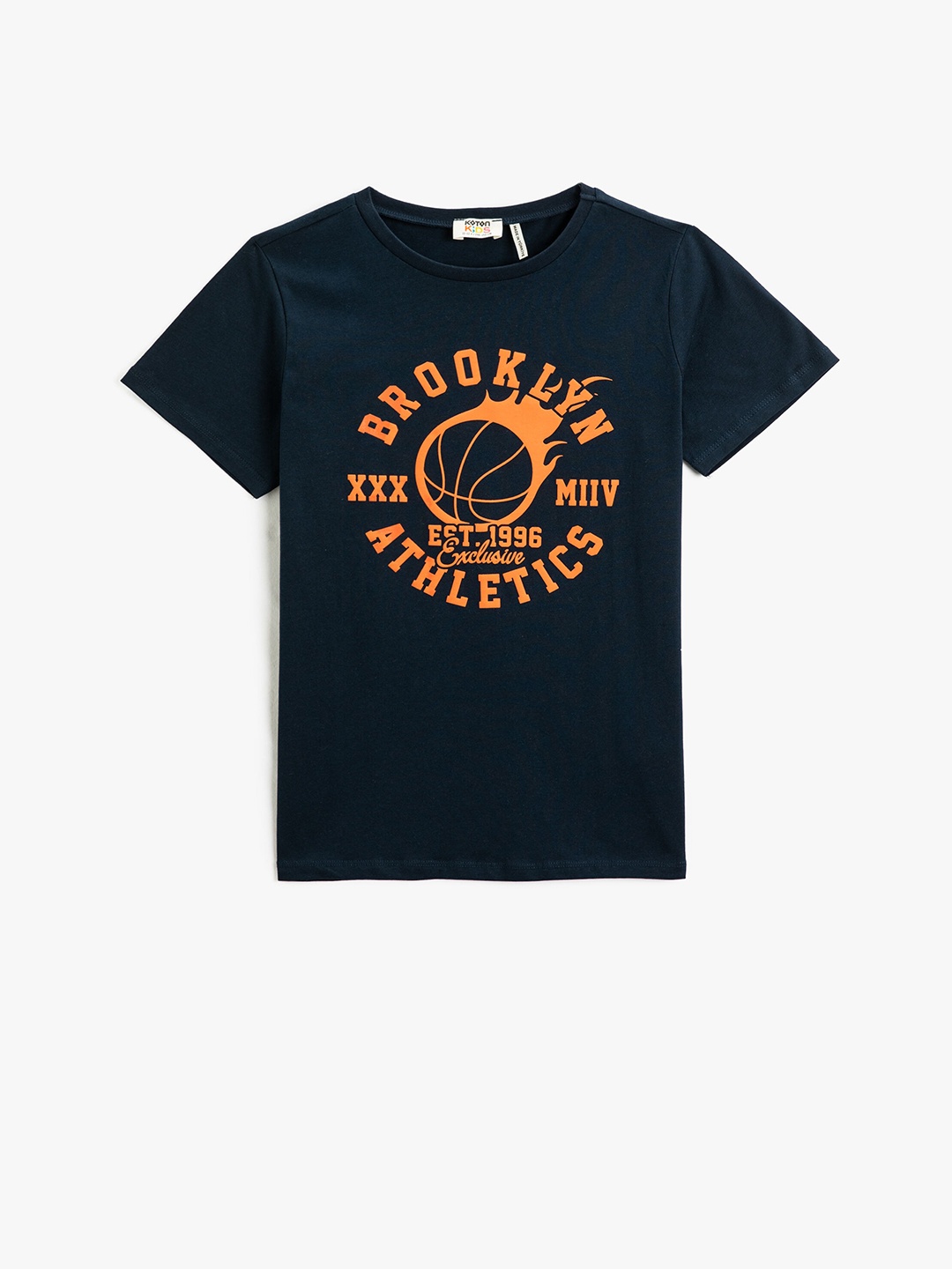 

Koton Boys Typography Printed Pure Cotton T-shirt, Blue