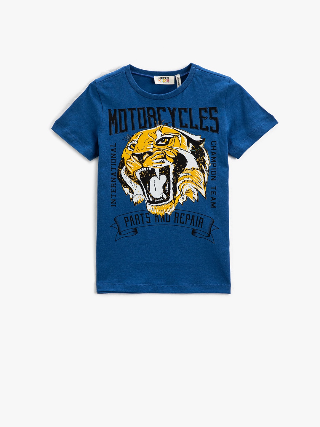 

Koton Boys Graphic Printed Pure Cotton T-shirt, Blue