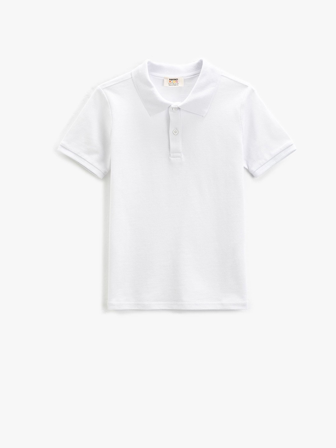 

Koton Boys Polo Collar Pure Cotton T-shirt, White