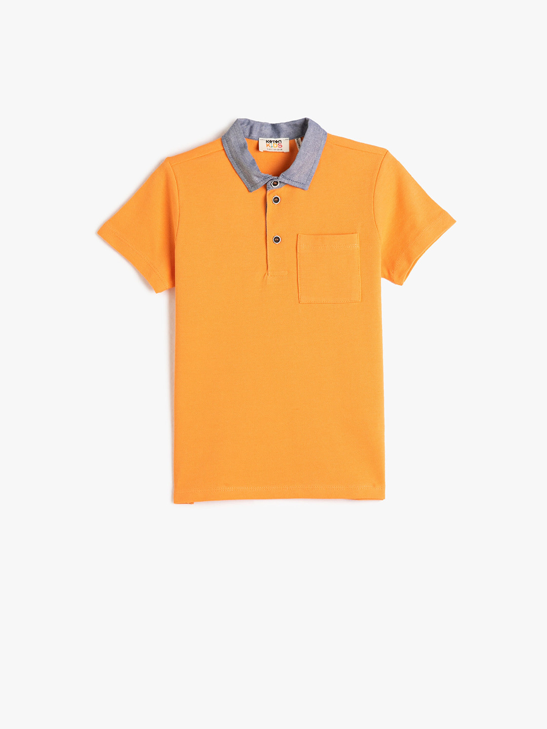 

Koton Boys Polo Collar Pure Cotton T-shirt, Orange