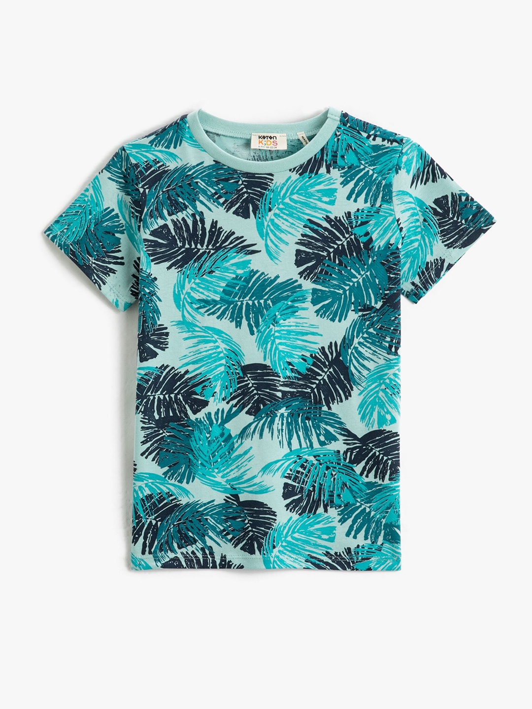 

Koton Boys Conversational Printed Round Neck Pure Cotton T-shirt, Blue
