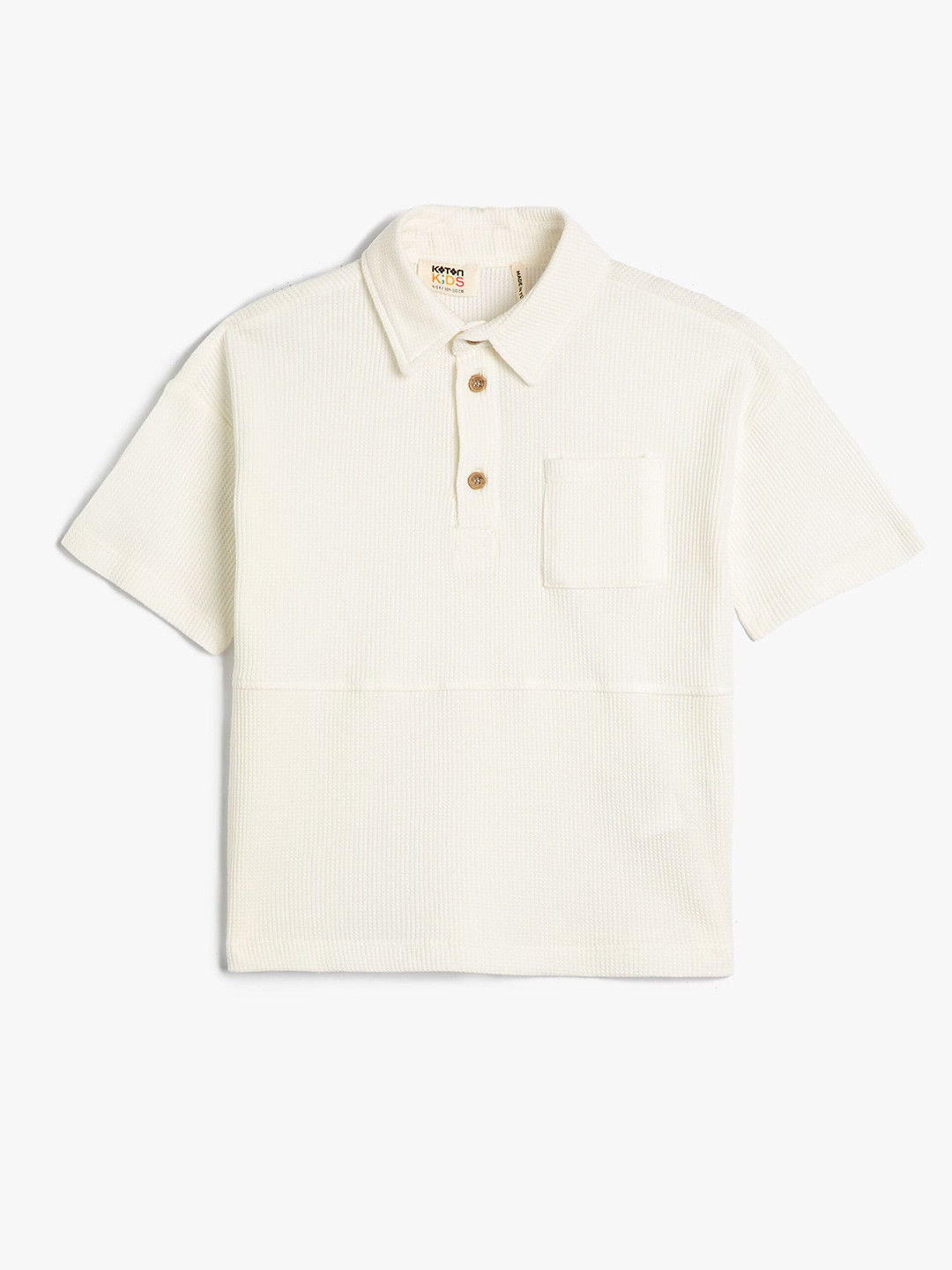 

Koton Boys Polo Collar Pure Cotton T-shirt, Off white