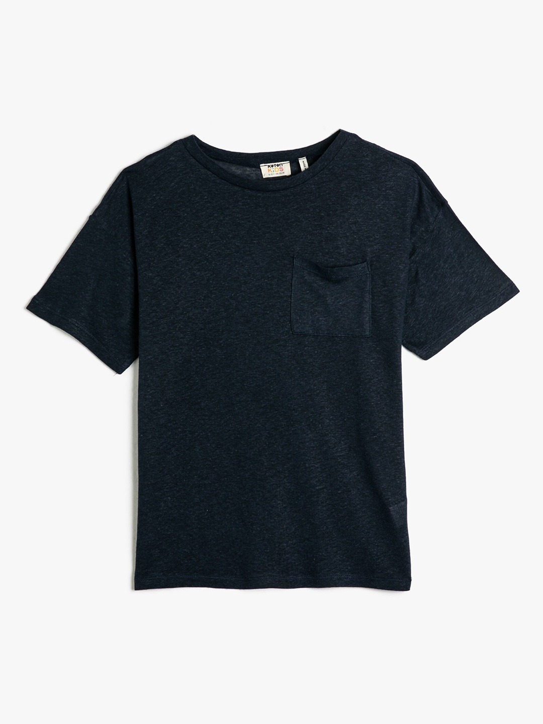 

Koton Boys Round Neck Pockets Regular T-shirt, Navy blue