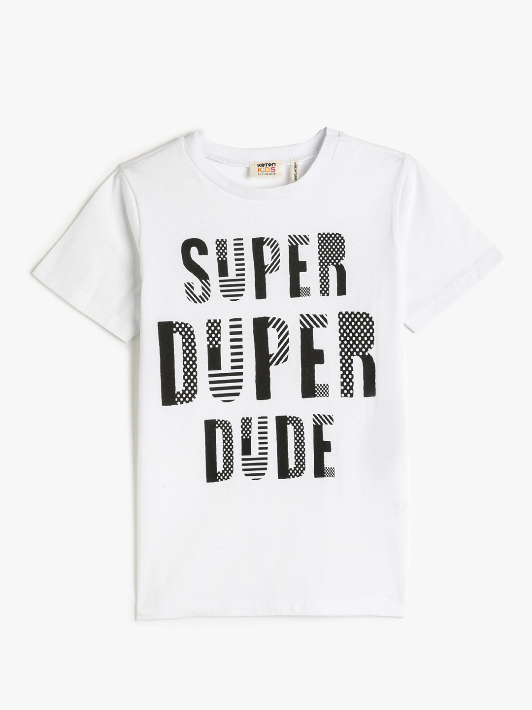 

Koton Boys Typography Printed Round Neck Cotton Regular T-shirt, White