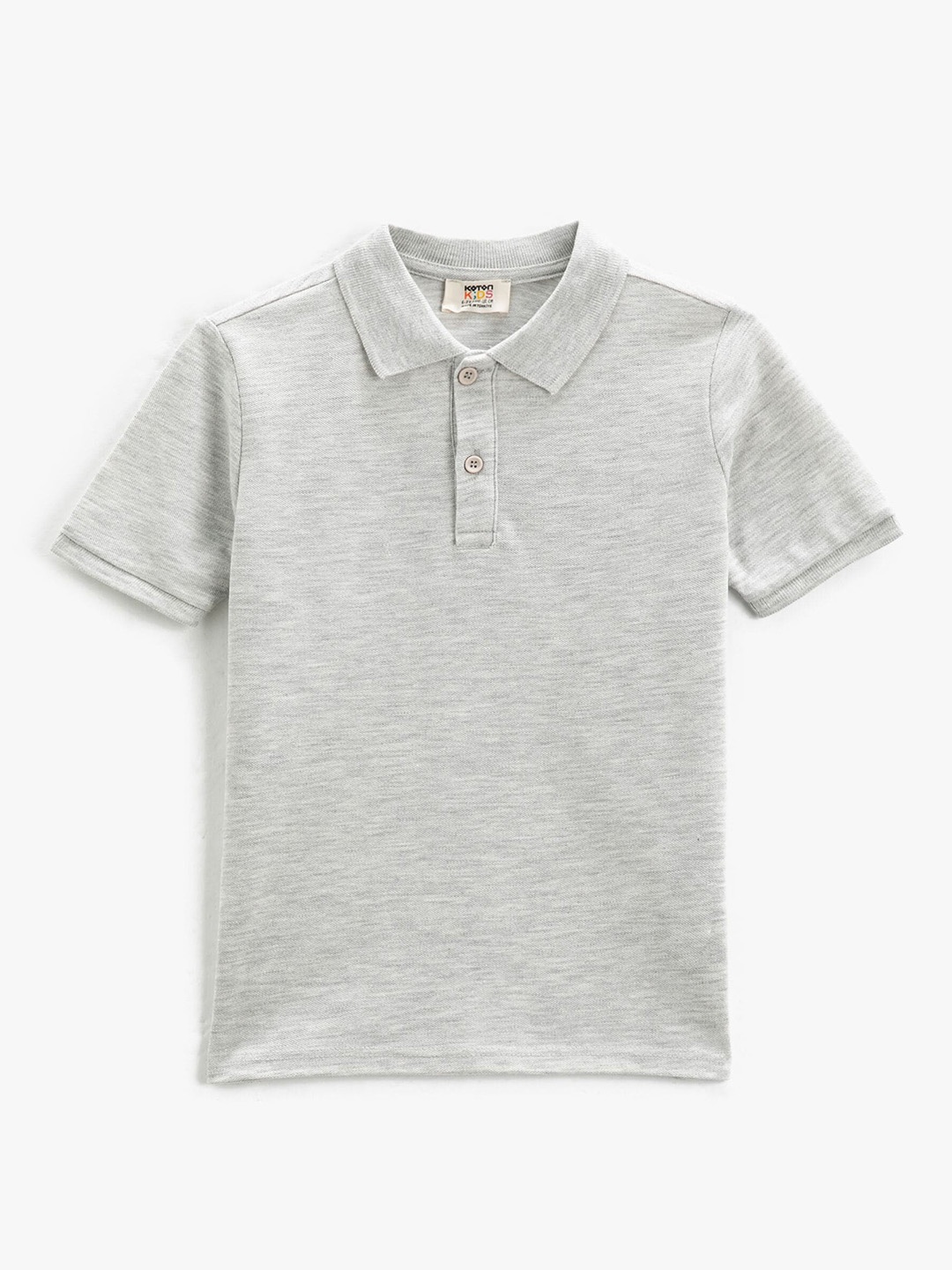 

Koton Boys Polo Collar Pure Cotton Regular T-shirt, Grey