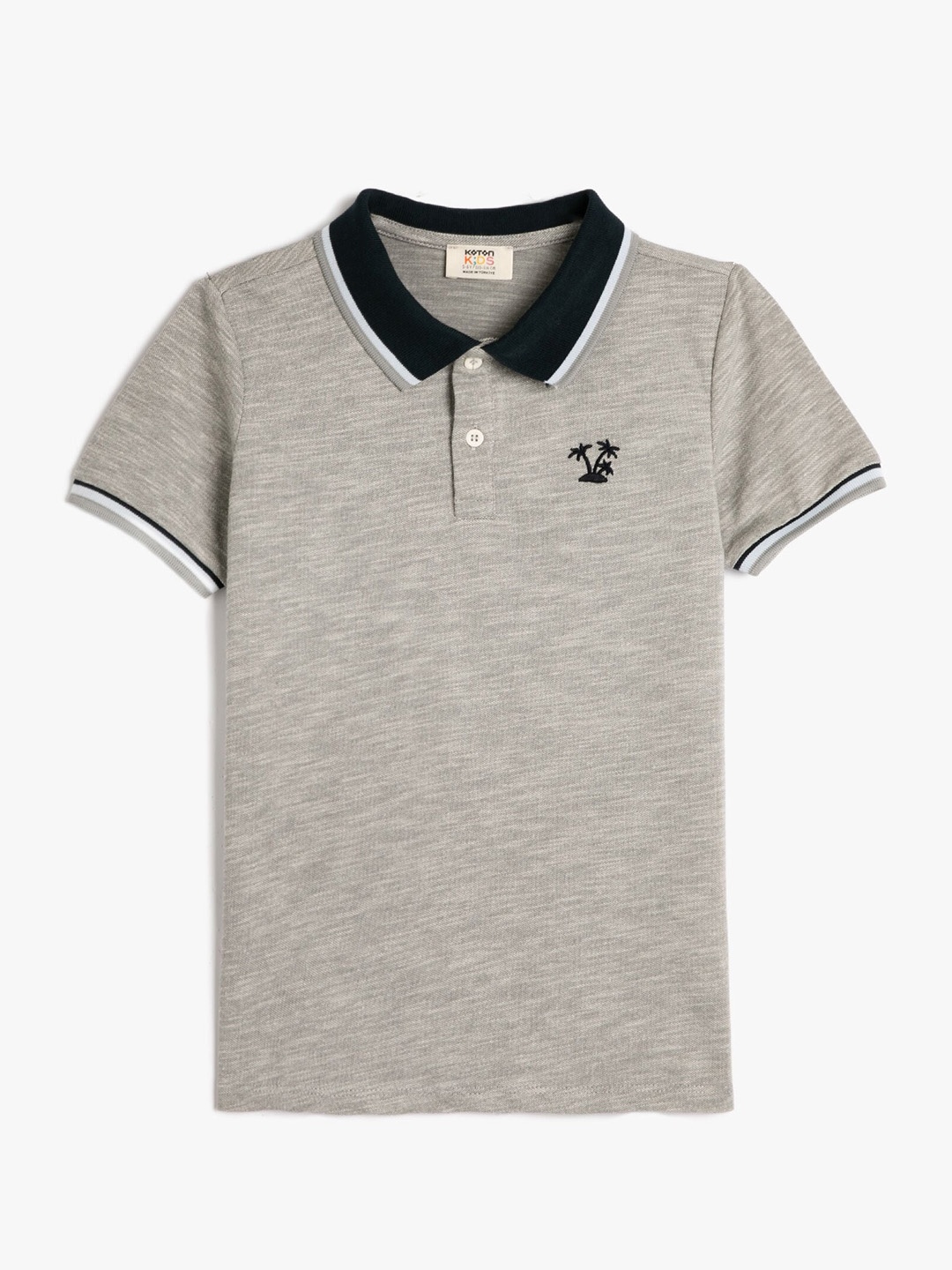 

Koton Boys Polo Collar Short Sleeve Regular T-shirt, Grey