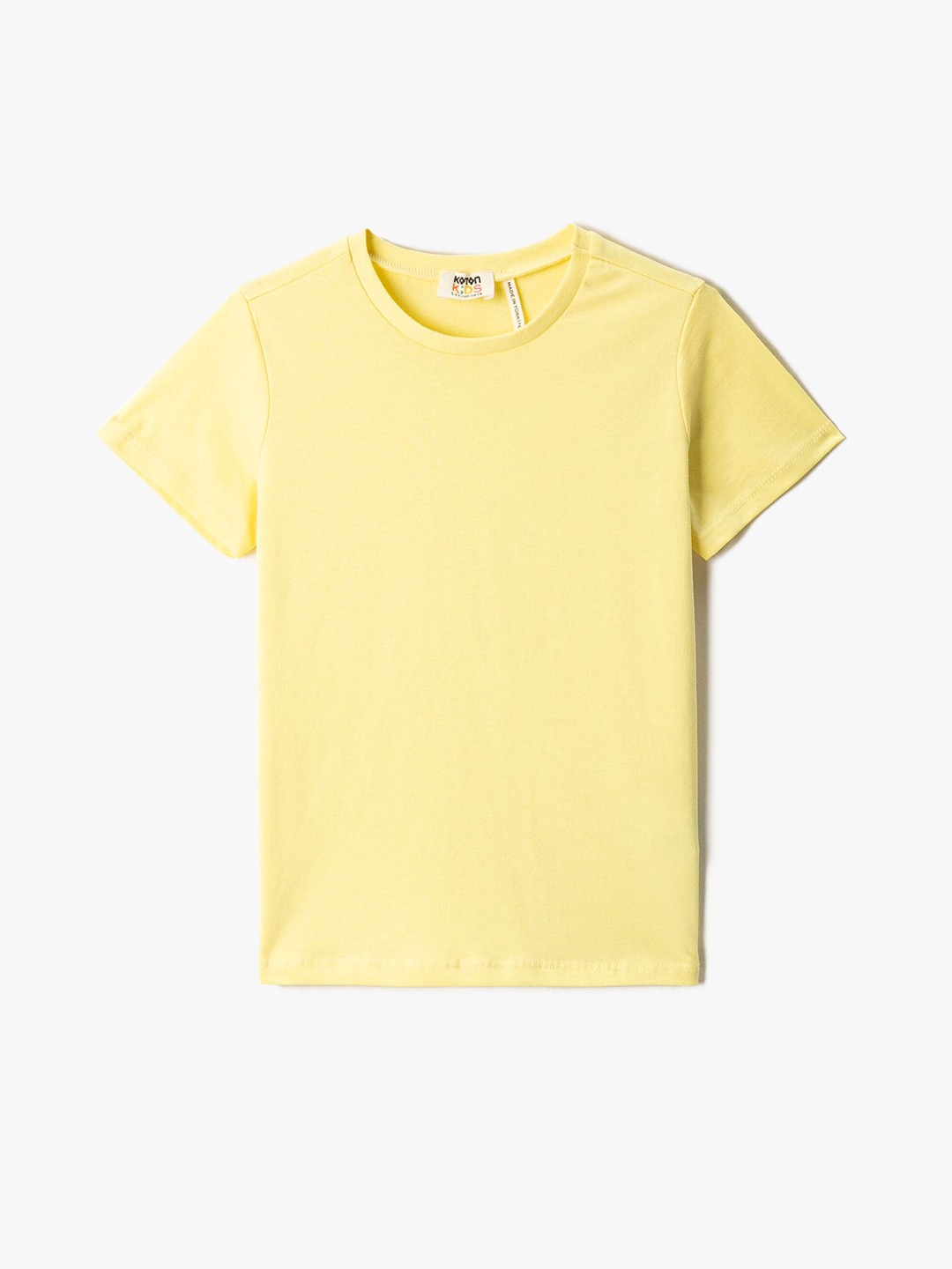 

Koton Boys Round Neck Pure Cotton Regular T-shirt, Yellow
