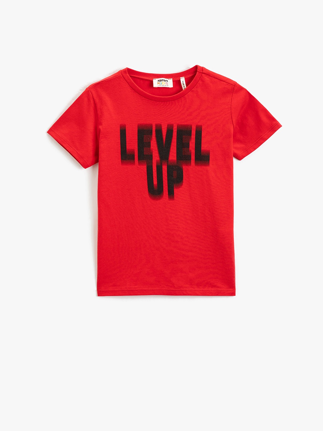 

Koton Boys Typography Printed Pure Cotton T-shirt, Red