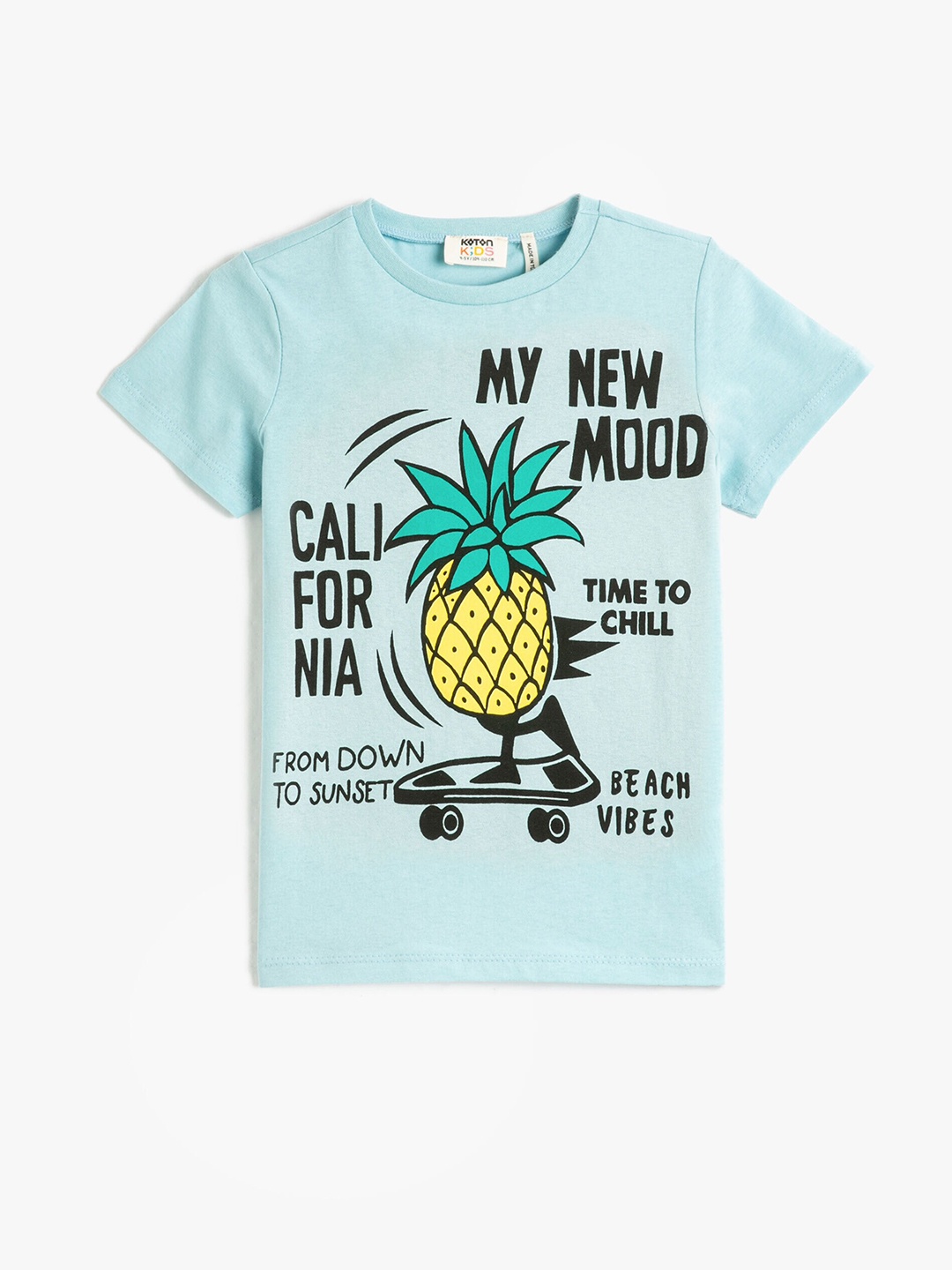 

Koton Boys Conversational Printed Pure Cotton T-shirt, Blue