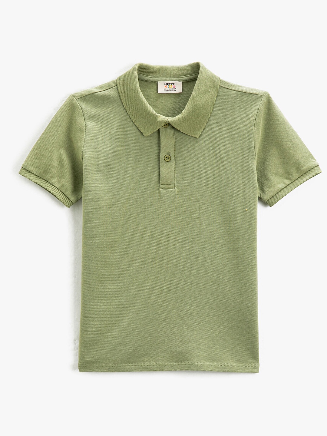 

Koton Boys Polo Collar Pure Cotton T-shirt, Green