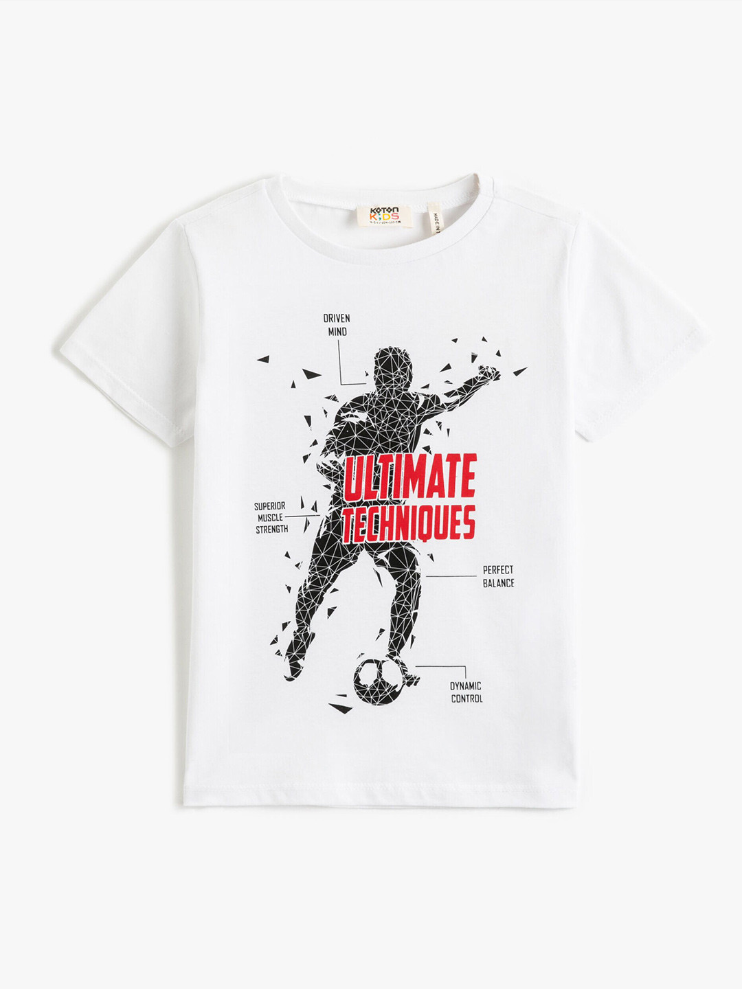 

Koton Boys Graphic Printed Pure Cotton T-shirt, White